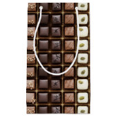 Handgemaakte luxe chocolade in een doos klein cadeauzakje (Voorkant)