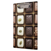 Handgemaakte luxe chocolade in een doos klembord (Links)