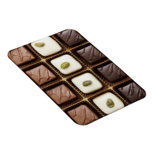 Handgemaakte luxe chocolade in een doos magneet (Rechterzijde)