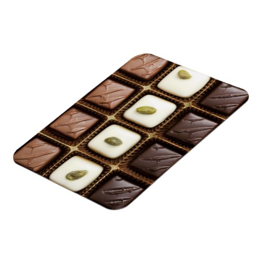 Handgemaakte luxe chocolade in een doos magneet (Linkerzijde)