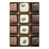 Handgemaakte luxe chocolade in een doos mini klembord (Achterkant)