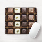 Handgemaakte luxe chocolade in een doos muismat (Met muis)