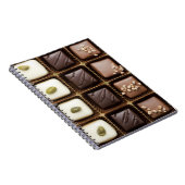 Handgemaakte luxe chocolade in een doos notitieboek (Rechterzijde)