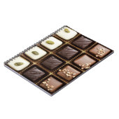 Handgemaakte luxe chocolade in een doos notitieboek (Linkerzijde)