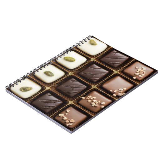 Handgemaakte luxe chocolade in een doos notitieboek (Linkerzijde)