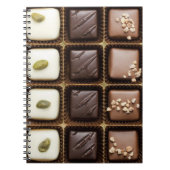 Handgemaakte luxe chocolade in een doos notitieboek (Voorkant)