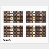 Handgemaakte luxe chocolade in een doos rechthoekige sticker (Vel)