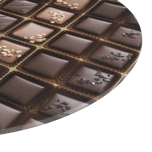 Handgemaakte luxe chocolade in een doos snijplank (Hoek)