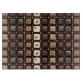 Handgemaakte luxe chocolade in een doos snijplank (Voorkant)