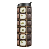 Handgemaakte luxe chocolade in een doos thermosbeker (Gedraaid links)