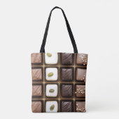Handgemaakte luxe chocolade in een doos tote bag (Achterkant)