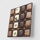 Handgemaakte luxe chocolade in een doos vierkante klok (Hoek)