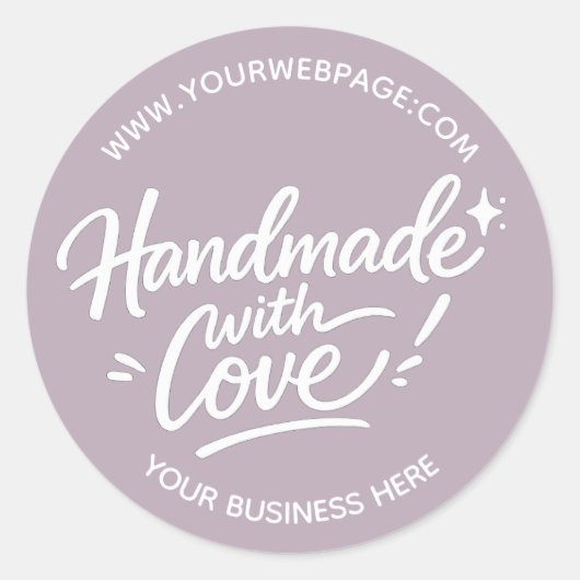 Handgemaakte Met Liefde Verpakking Sticker (Voorkant)