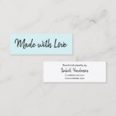 Handgemaakte minimalistische moderne, eenvoudige b mini visitekaartje (Voorkant / Achterkant)