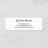 Handgemaakte minimalistische moderne eenvoudige pa mini visitekaartje (Achterkant)