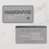 Handgemaakte minimalistische Plain Grey Simple Sty Visitekaartje (Voorkant / Achterkant)