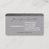 Handgemaakte minimalistische Plain Grey Simple Sty Visitekaartje (Achterkant)
