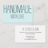 Handgemaakte moderne, eenvoudige trendy handgeschr visitekaartje (Voorkant / Achterkant)