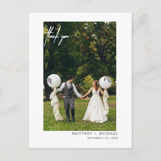 Handgemaakte moderne minimale foto briefkaart (Voorkant)