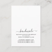 Handgemaakte Monogram of Logo-oorscherm toevoegen Visitekaartje (Achterkant)