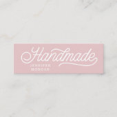 Handgemaakte Mooie Script Elegante Monogram Mini Visitekaartje (Voorkant)