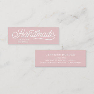 Handgemaakte Mooie Script Elegante Monogram Mini Visitekaartje