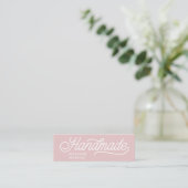 Handgemaakte Mooie Script Elegante Monogram Mini Visitekaartje (Staand voorkant)