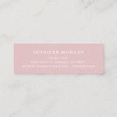 Handgemaakte Mooie Script Elegante Monogram Mini Visitekaartje (Achterkant)