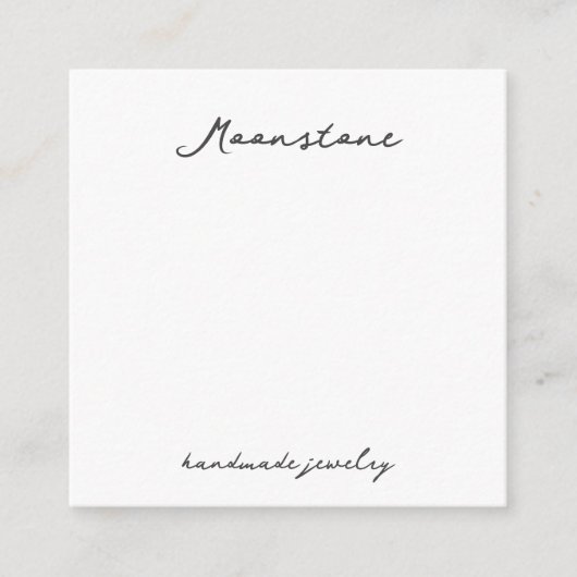 Handgemaakte Moonstone Ketting Sieraden Display Ka Informatiekaartje (Voorkant)