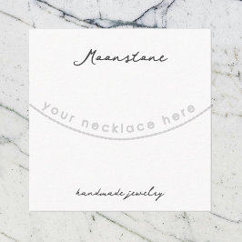 Handgemaakte Moonstone Ketting Sieraden Display Ka Informatiekaartje
