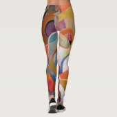 Handgemaakte Muziek Abstract Schilderen Leggings (Achterkant)