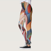 Handgemaakte Muziek Abstract Schilderen Leggings (Links)