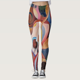 Handgemaakte Muziek Abstract Schilderen Leggings