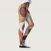 Handgemaakte Muziek Abstract Schilderen Leggings (Rechts)