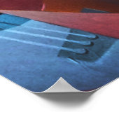 Handgemaakte Muziek Abstract Schilderen Poster (Hoek)