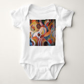 Handgemaakte Muziek Abstract Schilderen Romper (Voorkant)