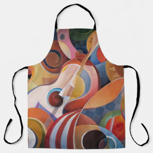 Handgemaakte Muziek Abstract Schilderen Schort