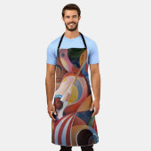 Handgemaakte Muziek Abstract Schilderen Schort (Gedragen)