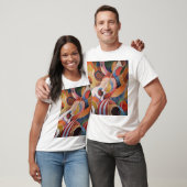 Handgemaakte Muziek Abstract Schilderen T-shirt (Unisex)