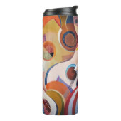 Handgemaakte Muziek Abstract Schilderen Thermosbeker (Gedraaid links)