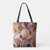 Handgemaakte Muziek Abstract Schilderen Tote Bag (Achterkant)