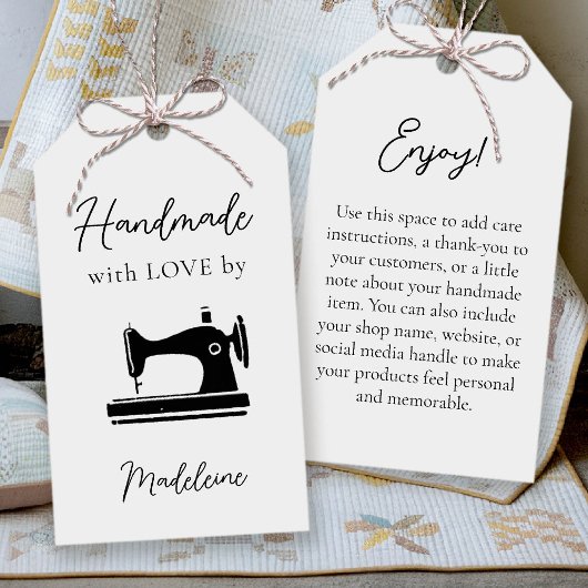 Handgemaakte naaien Artisan Crafter Quilter Label Cadeaulabel