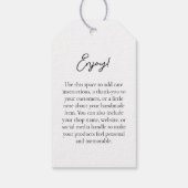 Handgemaakte naaien Artisan Crafter Quilter Label Cadeaulabel (Achterkant)