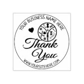 Handgemaakte naaiwerk voor kleine bedrijven Hartel Rubberstempel (Afrduk)