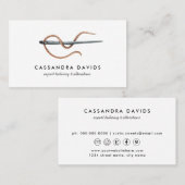 Handgemaakte naald en schroefdraad | Seamstress of Visitekaartje (Voorkant / Achterkant)