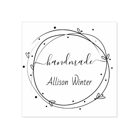 Handgemaakte naam rubberstempel (Afrduk)