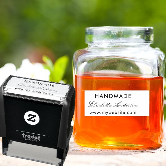 Handgemaakte naamwebsite met eigen stempel