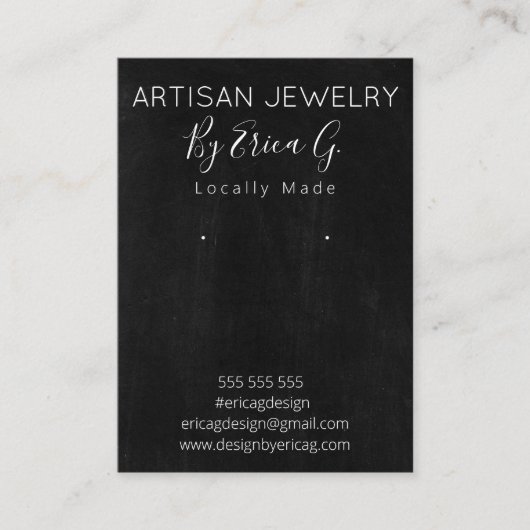 Handgemaakte oorringen — juwelen — Productkaart Visitekaartje (Voorkant)