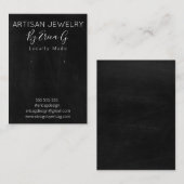 Handgemaakte oorringen — juwelen — Productkaart Visitekaartje (Voorkant / Achterkant)