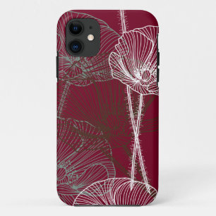 Handgemaakte oppies op Dark Red Hoesje-Mate iPhone Case-Mate iPhone Case